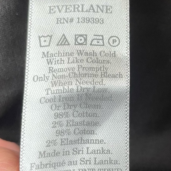 Everlane The Easy Pant Cotton Wide-Leg Pull On Elastic Waist Trousers in Black - Picture 10 of 14